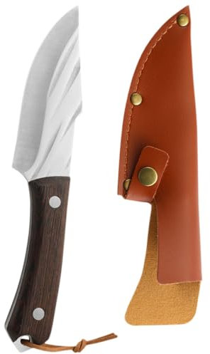 UPKOCH Cuchillo De Carne Portátil Ergonomico Cuchillo De Cocina Para Cortar Picado Y Rebanado Ideal Para Camping Y Barbacoas Incluye Funda