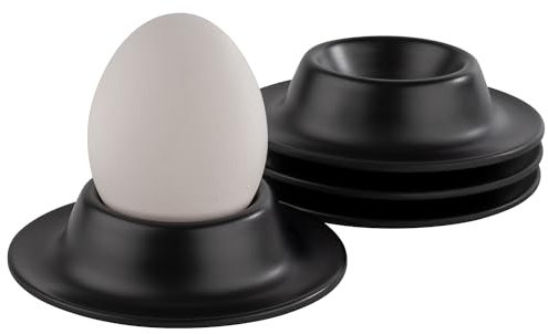 APS 83849 - Huevera (8,50 x 8,50 cm, altura 4,50 cm, melamina), color negro