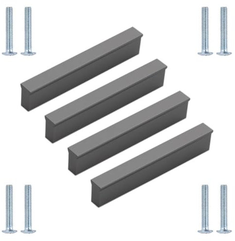 BOOLSFMAM 4 Stück Küchengriffe Grau,Möbelgriffe Schrankgriffe Schubladengriffe Küchengriff Griffe Nordeuropa Mehrweg für Küchenschränke