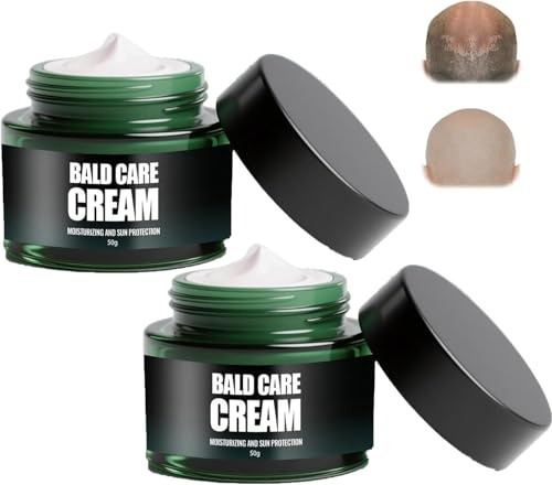 Crema calvizie, crema calvizie, opacizzante e spazzola, crema per la cura del cuoio capelluto, cura premium per la calvizie, lenisce il cuoio capelluto e garantisce un cuoio capelluto sano (50 g) (2