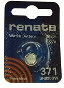 Batterie Ossido di argento Renata 371, 1er