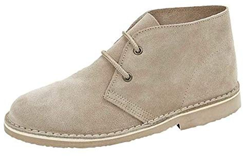 Roamers Ladies 2 Eyelet Suede Desert Boots Size, 5 UK, Taupe
