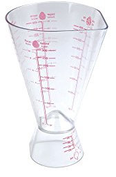 MASTRAD - Verre Mesureur Reversible - Mesures Des Liquides Et Solides - Graduations gr, oz, ml - Bec verseur - Gris Fumé - F77202