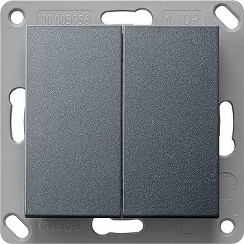 Funk-Wandsend. batterielos 2fach anthrazit 242228 4010337060468 Gira