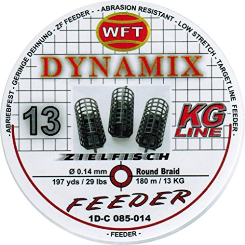 WFT Round Dynamix Feeder Blood red 180m, geflochtene Angelschnur zum Feederangeln, Schnur für Karpfen, Feederschnur, Durchmesser/Tragkraft:0.14mm / 13kg Tragkraft