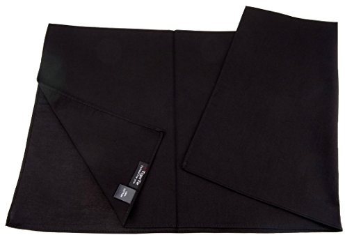 TigerTie Damen Nickituch Halstuch in schwarz einfarbig Uni - Tuchgröße 60 x 60 cm - 100% Baumwolle
