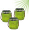 Isotronic LED Solar Lamp (Set of 3) Solar Lamp / Solar Lantern, Hanging Lamp for Garden, Balcony and Outdoor - 10 LEDs per Lamp - Mason Jar / Storage Jar Decoration for party, Feast, Wedding red