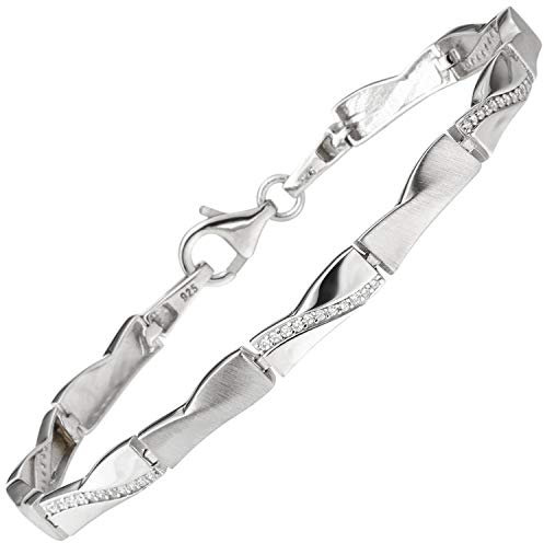 Jobo Damen Armband 925 Sterling Silber 55 Zirkonia 19 cm Silberarmband