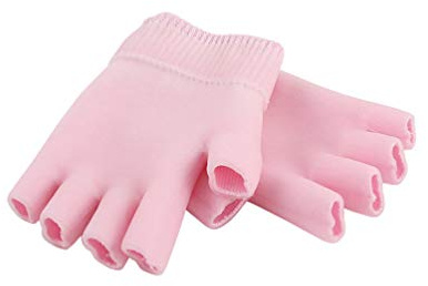 guanti idratanti in gel di silicone idratare guanti elastici a punta aperta per cura delle screpolate donne ragazze 1 paio