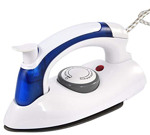 ASHATA Mini Fer de Voyage Portable, Fer à Repasser en Tissu, élimination des Rides, contrôle de la température, poignée antidérapante, Semelle antiadhésive(Réglementation européenne)