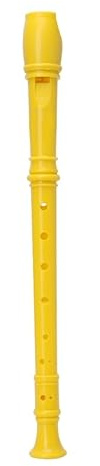 skola blockflöjt Plastinstrument Musikal Sopran Blockflöjt Lång Flöjt 8 Håls Musikinstrument (Color : Yellow)