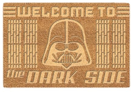 Star Wars - Welcome to The Darkside Embossed Door Mat (40cm x 60cm x 1.5cm) (Natural), Natural, 40 cm x 60 cm x 1,5 cm