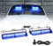 I LITTON 2-IN-1 Blue LED Windshield Strobe Lights, 2 x 8.4 Inch Ca Interior Light, 26 Modes 12/24V Emergency Warning Traffic Advisor Front/Rear Car Window Dash Strobe Lights for Trucks Vehicles