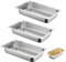 Panierschalen Set 3-Teilig, Panier-Set Aus Edelstahl 3-Teilig, 32.5*17.5*6.5 CM Schale Zum Panieren, Edelstahl Schalen Rechteckig, 3-Teiliges Panierschalen Set, Für Fleisch, Gemüse, Fischkoteletts