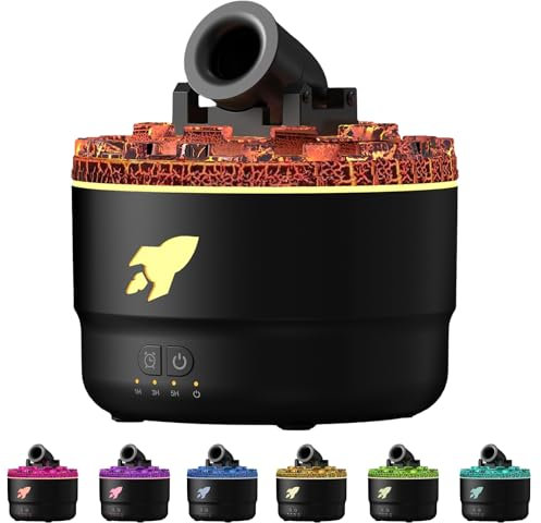 Spalivivre Cannon Blast Aroma Humidifier,Umidificatore di Aromaterapia con 2 Modalità di Nebbia, con Timer per La Casa E L'ufficio (Nero)