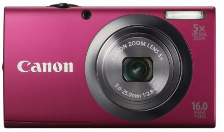 Canon PowerShot A2300 Digital Camera - Red (16.0 MP, 5x Optical Zoom) 2.7 inch LCD (Renewed)