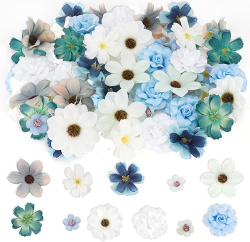 CFifHtOL Mini flores artificiales, flores artificiales para manualidades, cabezas de flores, decoración