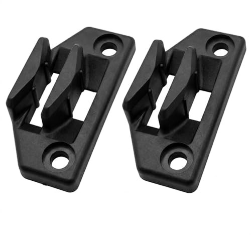 CR-MOESANCO® 2-pack polyplastiska husbils- och husbilsfönsterfästen | universell stängningsbas för kompass, husbilsfönsterbyte, skruvavstånd 37 mm, svart PVC