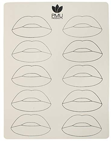 PMU Products Lip Pads Dotted– Microblading Supplies Practice Skin - Lip Blushing Practice Skin