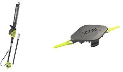 Ryobi ONE+ 18V OPT1845 Cordless Pole Hedge Trimmer, 45cm Blade (Body Only) & Double Serrated Blades Head for RAC155 Edger Black