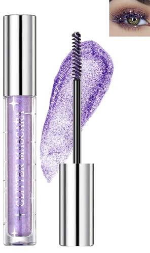 Mascara Glitter 1 Colori Viola 4D Glitter Mascara Diamante Lucido Duraturo Volumizing Curling Extension Ciglia, Impermeabile Durevole Schimmers Eyes Makeup Per Donna Viola