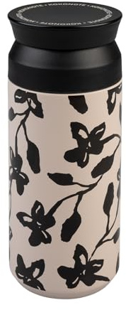Kokonote Termo cafe para llevar Midnight Dahlia - Vaso termico : Termo pequeño para café o te 350 ml │ Taza termica de Acero Inoxidable, Mantiene Bebidas Frías 24hrs y Calientes 12hrs (Sin BPA)