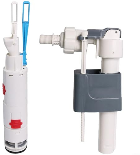 Ensemble de soupape de réservoir de toilette murale – Valve d'entrée et de vidange pour modèles WH053 WH063 – Contrôle de l'eau à 3 points – Solution durable, facile à installer, anti-fuite