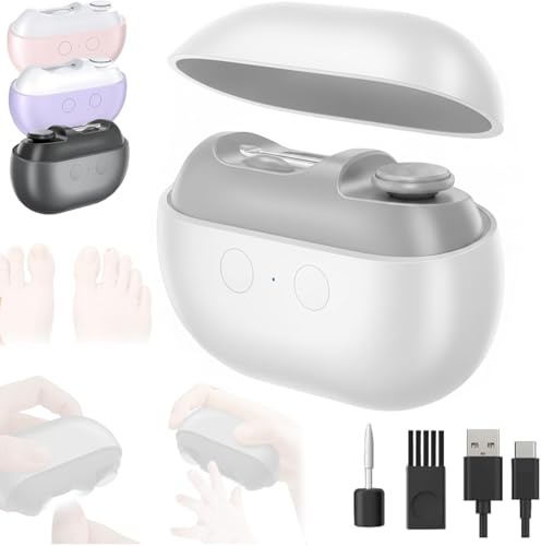 Coupe Ongle Électrique Pied et Main, Lime à Ongle 3-en-1 avec LED, Rechargeable Silencieux, Pour Ongles Durs et Épais, Idéal pour Seniors, Adultes et Bébé