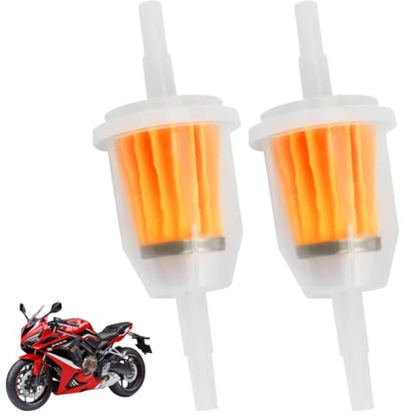HAGNA 2 Pezzi Filtri Universali Per Tubo Carburante,Filtro Benzina Moto, Adatto A Tubi Del Carburante Con Diametro Interno Di 6 Mm O 8 Mm