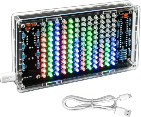 Audio Visualizer Kit de construction électronique à monter soi-même, spectre musical avec lumière LED, indicateur de niveau audio, kit de soudure pour les amateurs d'électronique, kit d'apprentissage