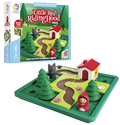 SmartGames Little Red Riding Hood – Preschool Logic Puzzle Game with 48 Challenges and Storybook – Educational Brain Game for Kids Ages 4+ to Develop Problem-Solving & Spatial Reasoning Skills