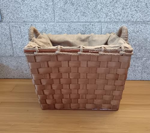MISORPRESA Cesta para LEÑA Mediana 54X43X38CM LEÑERA Rectangular Cesta LEÑA