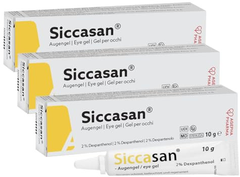 Siccasan Intensive Eye Gel | Corneal Gel & Eye Lubricant | Eye Gel for Dry Eyes| Relief Against Irritated and Sore Eyes | Night Time Eye Gel for Dry Eyes