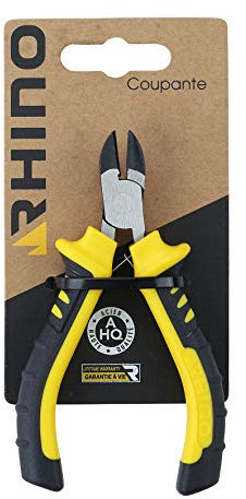 RHINO - Mini pince coupante diagonale, mini pince coupante de côté 110 mm universelle - Fabriqué en Acier haute qualité - Longueur 110 mm - Garantie à vie - Plusieurs tailles disponibles