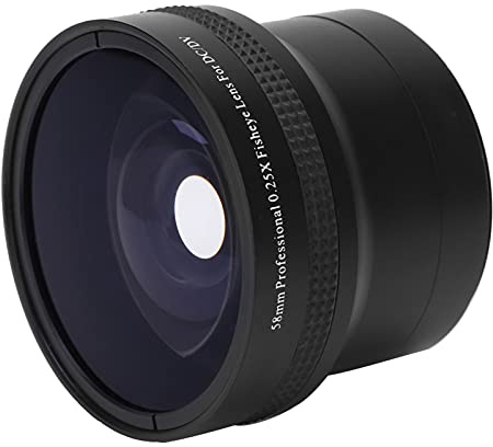 BROLEO 58mm 0.25x Fisheye Lens, High Definition 58mm 0.25x Super Macro Fisheye Lens with Dust Cover for DSLR SLR Camera for Macro Photography, BROLEOr4egxbtv8f