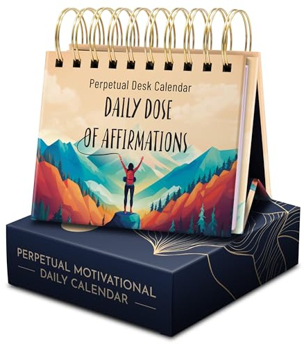 Daily Affirmations for Women – Perpetual Flip Calendar with 366 Positive Affirmations and Colorful Art – Affirmation Gifts for Her, Self Care Desk Decor, Inspirational Office Accessories, Motivational