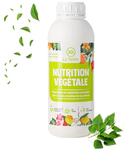 JQ LA TERRE® PURIN DE ORTIGA PARA PLANTAS DE 1 LITRO Fungicida Corrige la clorosis férrica Preventivo contra las plagas y control de hongos. Poder Reverdeciente