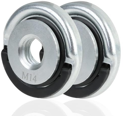 2PCS M14 Quick Release Nut, Quick Clamping Angle Grinder Nut Heavy Duty Self Locking Retaining Flange Nut for Angle Grinder Fitting Part