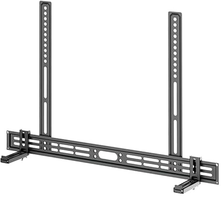 XINLEI Soporte universal para barra de sonido con agujeros/sin agujeros, soporte de barra de sonido para TV para altavoz, soporte de base antideslizante que se extiende de 3.4 a 6.1 pulgadas, soporta