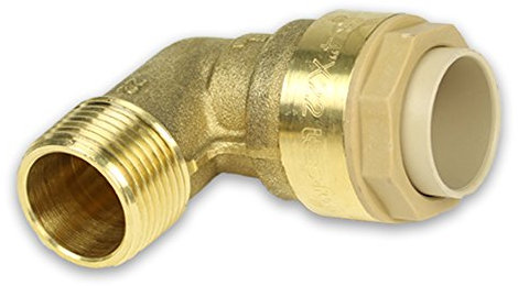 Messing Steckfitting für Kupferrohr Winkel mit Außengewinde [12mm - 1/2'']