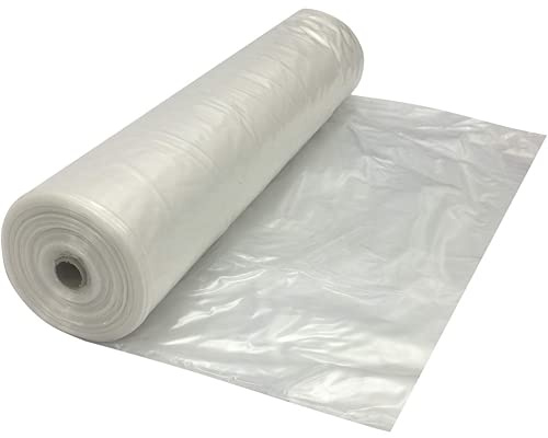 Farm Plastic Supply - Clear Plastic Sheeting - 6 mil - (20' x 100') - Thick Plastic Sheeting, Heavy Duty Polyethylene Film, Drop Cloth Vapor Barrier Covering for Crawl Space