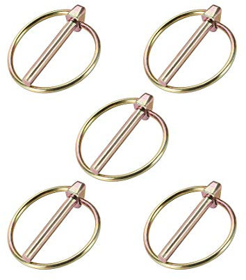 sourcing map Pasador con Anillo, 4,5 mm x 36 mm Kit Surtido de Pasadores de Remolque, Pasador de Seguridad para Barco Kayac Canoa Trailer Tractor Carretilla Caja Caballo, 5 Piezas