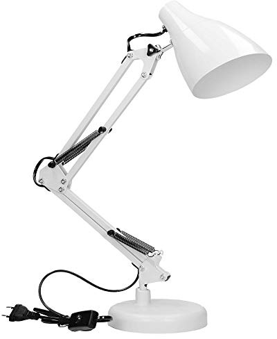 VIRONE DIAN Skrivbordslampa E27 60W Stålfäste (vit)
