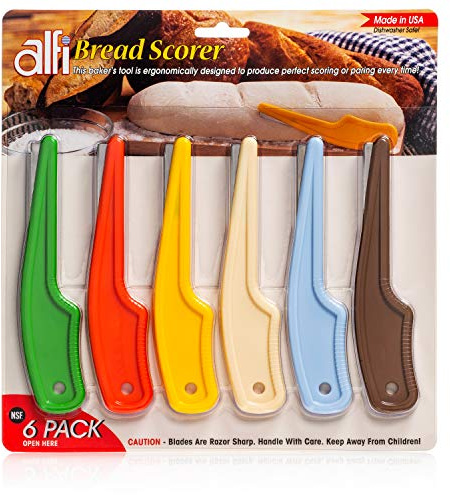 Alfi Bread Scorer - Scoring Knife for Bread Baking - Sourdough Scoring Tool - Bread Scoring Knife for Bakers - Made in USA (6-Pack)
