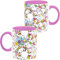 United Labels Pummel & Friends Tasse 320 ml, Pummeleinhorn Allover, Weiß Rosa, Kaffeebecher aus Keramik, Kaffeetasse mit Geschenkbox