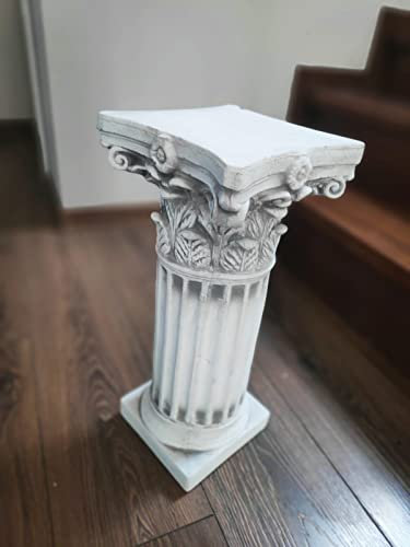 Colonna decorativa greca ionica per esterno o interno 46 cm in pietra ricostituita