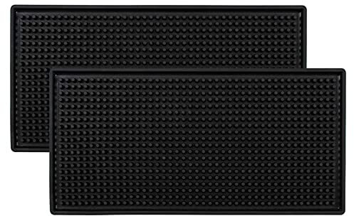 YKKJ 2 Pezzi Tappetino da Bar，Bar Service Mat，per bar, stoviglie per caffè, bar, cucina, ristoranti, banconi（30cm X 15cm X 1cm）.