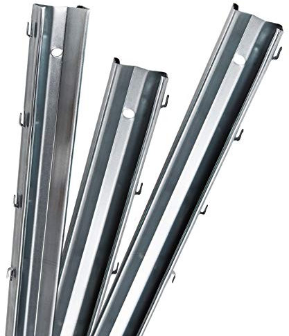 Aquagart Z-Profil Zaunpfosten 2,50 m verzinkt Metallzaunpfosten aus Bandstahl 1,25mm stark I hochwertige Zaunpfähle für Wildzaun Weidezaun Drahtzaun Knotengeflecht (10)