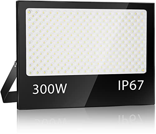 YZYFACAI Foco Led Exterior 300W, IP67 Impermeable Proyector LED Exterior, 7000 K Blanco Frío, 30000 lm, Superbrillante Foco LED， Patio, Garaje, Entrada, Fábrica