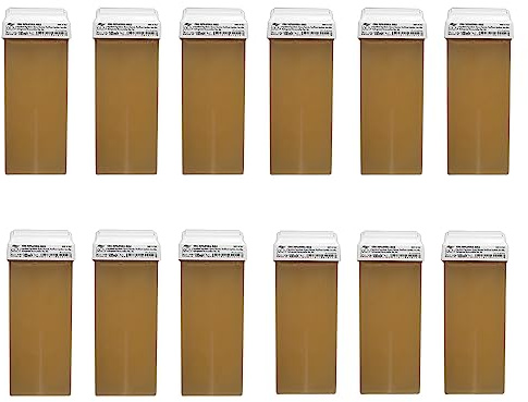 JaDy - Cera Depilatoria Professionale | Ricarica Miele Gialla | Compatibile con Scaldacera Universali | Adatta a Pelle Delicata, Miele - Gialla, 100 ml (Confezione da 12)